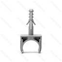 U-shaped PVC pipe clamp with expansion screw, Φ 20mm