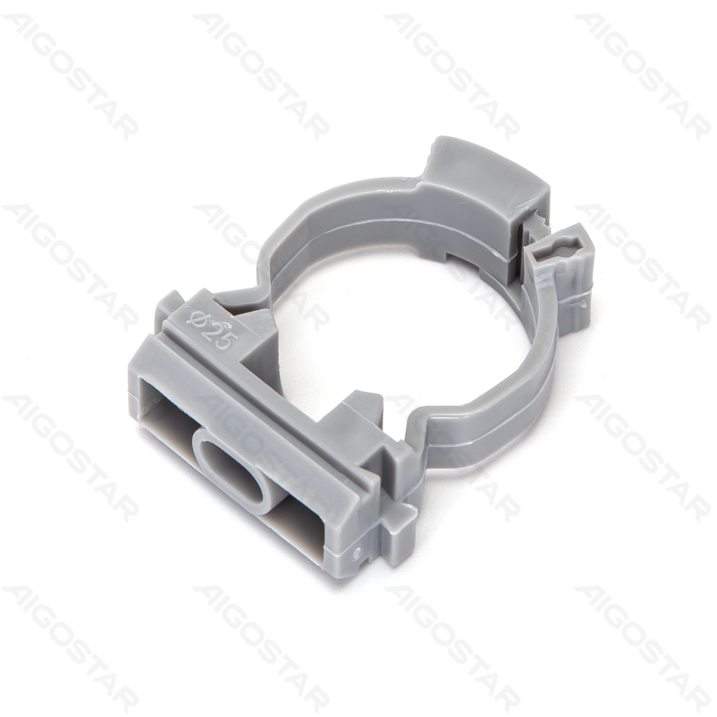 [B20104P6S] Retractable U-shaped PVC pipe clamp, Φ 25mm