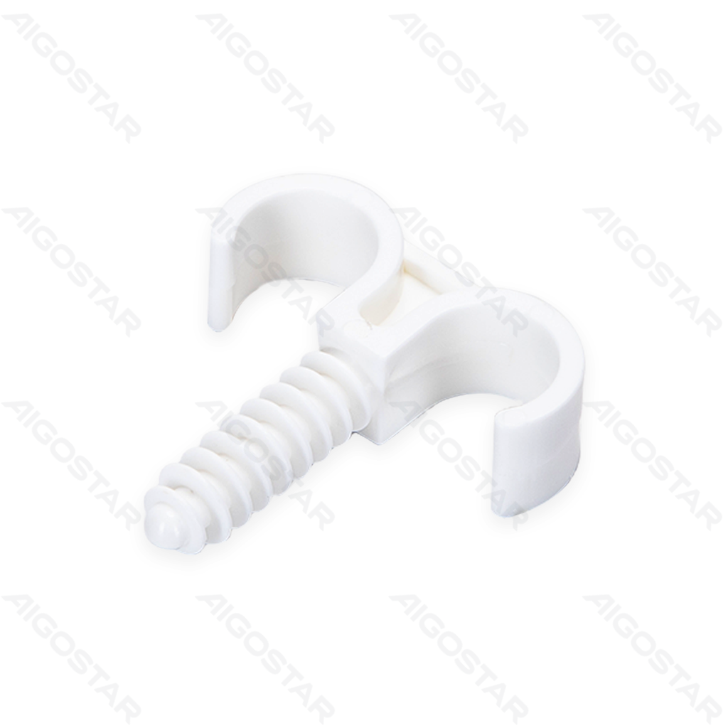 [B20104P6H] PVC-buisklem met dubbele haak en expansieschroef Φ 16 mm