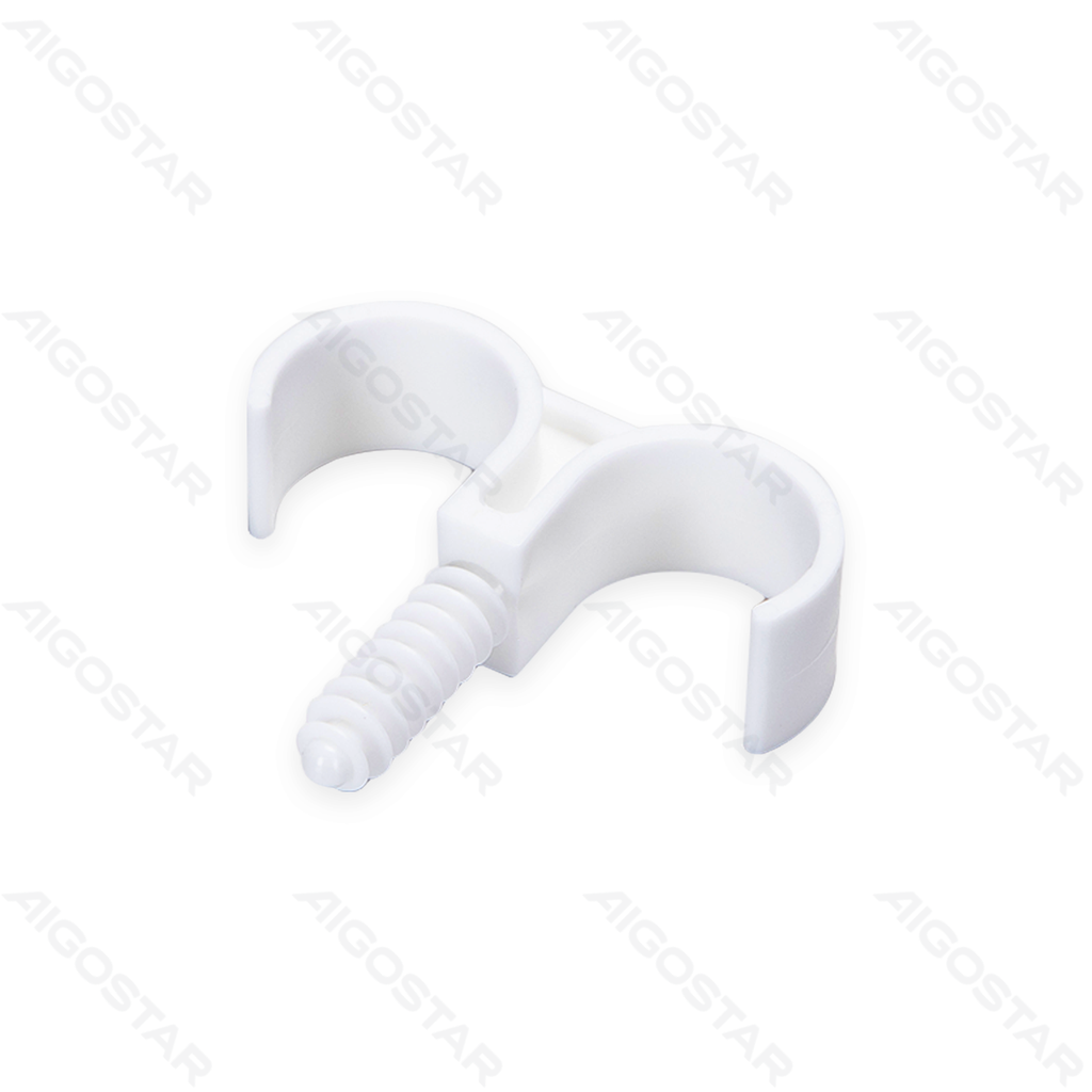 [B20104P6J] Aigostar PVC-buisklem met dubbele haak en expansieschroef Φ 25 mm