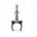U-vormige PVC-buisklem met expansieschroef Φ 16 mm