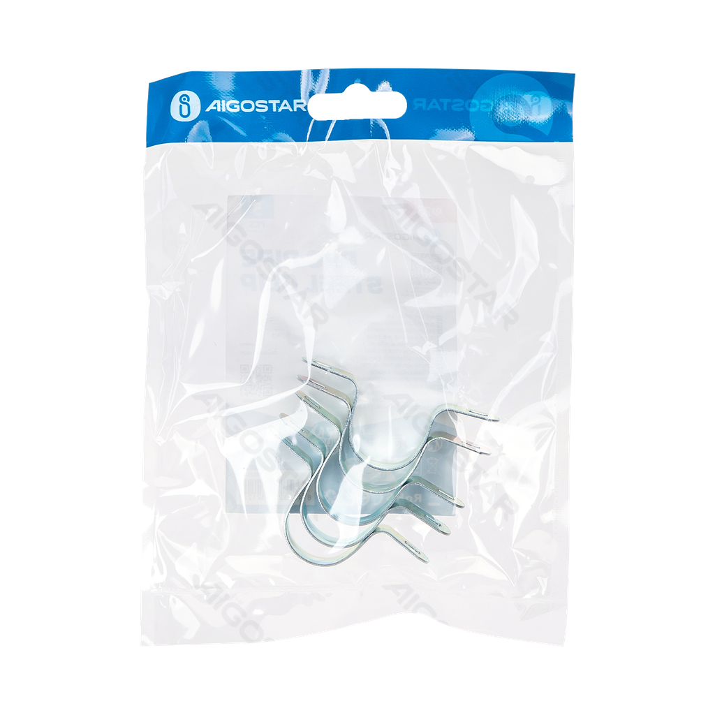 [B20104P6V] Clip en acier pour tuyau en PVC, Φ 25 mm