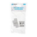 PVC Vierkante Kabelgoot Platte Bocht Wit 15*10mm 4st