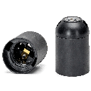 E27 kunststoffen zelfsluitende lamphouder zwart