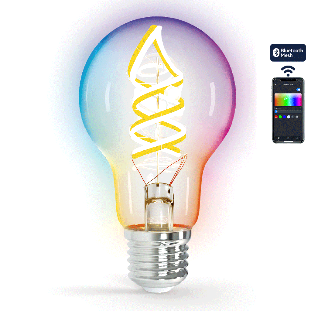 Intelligente Bluetooth Mesh-Glühbirne A60 4.9W RGBW