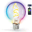 Aigostar Bluetooth Mesh Smart Filament Lamp G80,4.9W RGBW