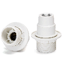 E14 kunststoffen zelfsluitende lamphouder halve draad wit