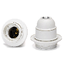 Aigostar E27 kunststoffen zelfsluitende lamphouder halve draad wit