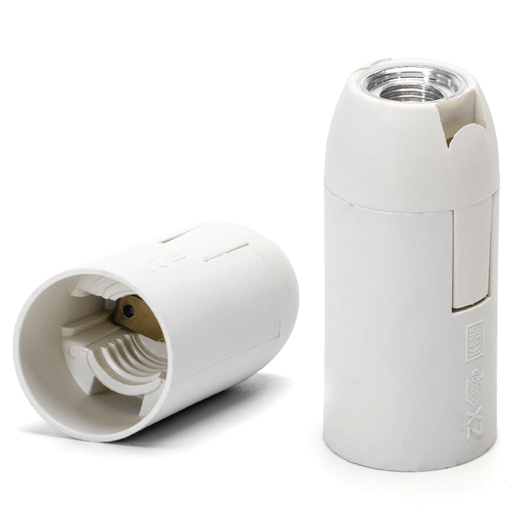 [B20102ND0] Aigostar E14 kunststoffen lamphouder met klem wit