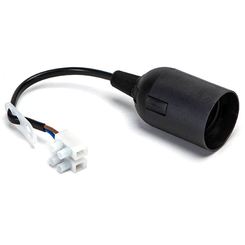 [B20102OJ9] E27 kunststoffen lamphouder met klemmen zwart 3stk