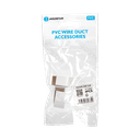 Capuchon d'Extrémité de Goulotte Carrée en PVC Blanc 16*16mm 4 unités