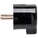 German Wirable Plug 16A  Black