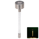 LED Solar Ambient Lawn Light Stainless Steel Bubble Stick Ground Insert 2700K