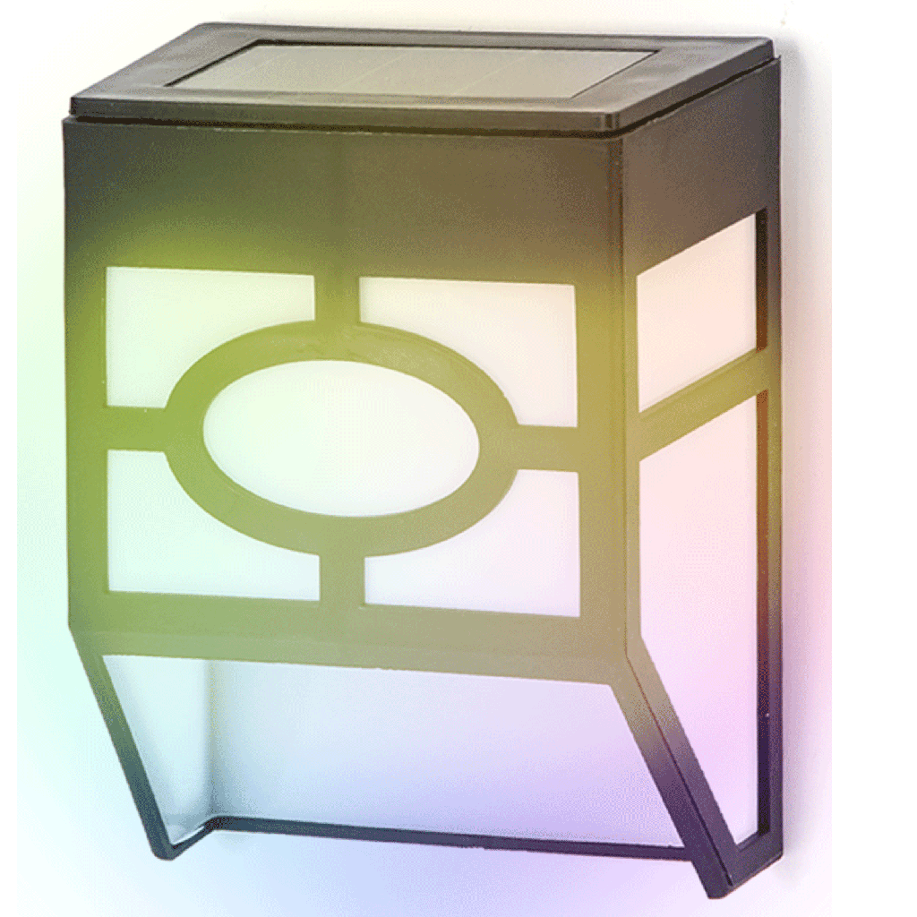 [B10201NO9] Solar-Wandleuchten Ambient Plastic Fensterscheibenleuchten RGB