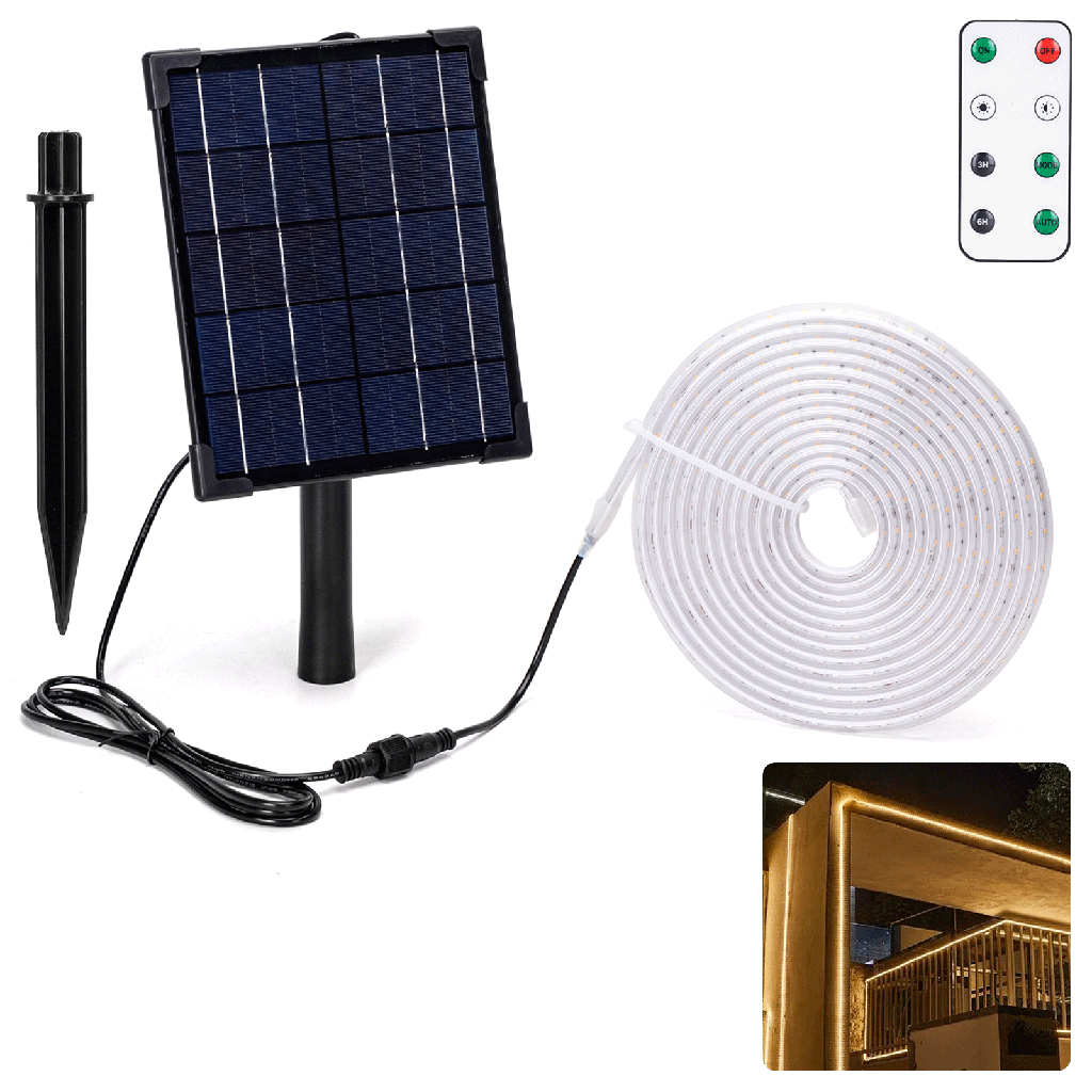 Aigostar LED Solar Lichtstrip 2+5m 2700K 50W