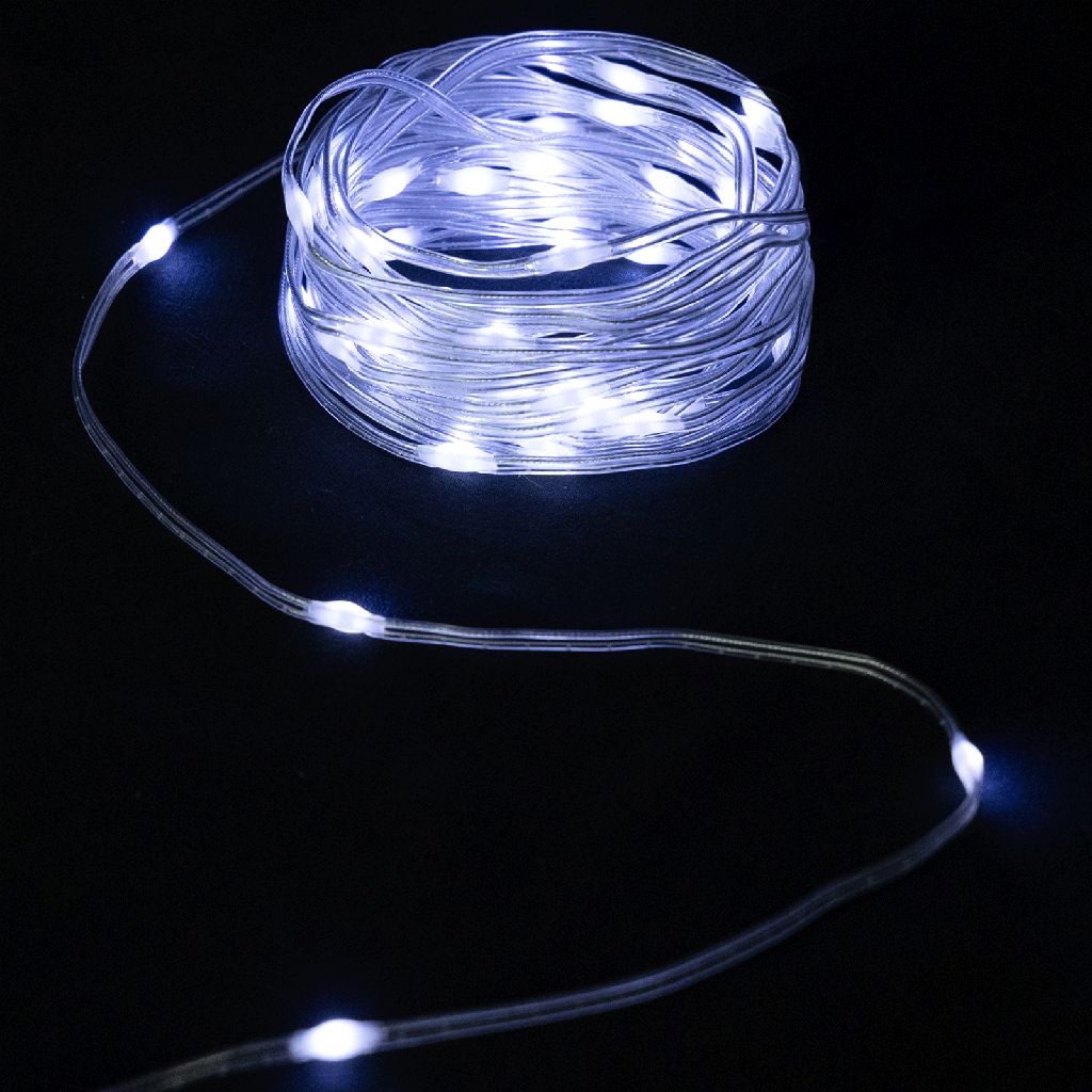Aigostar Lichtstrook (PVC & koper) met 3AA-batterij Koud wit 5m IP20 Binnen