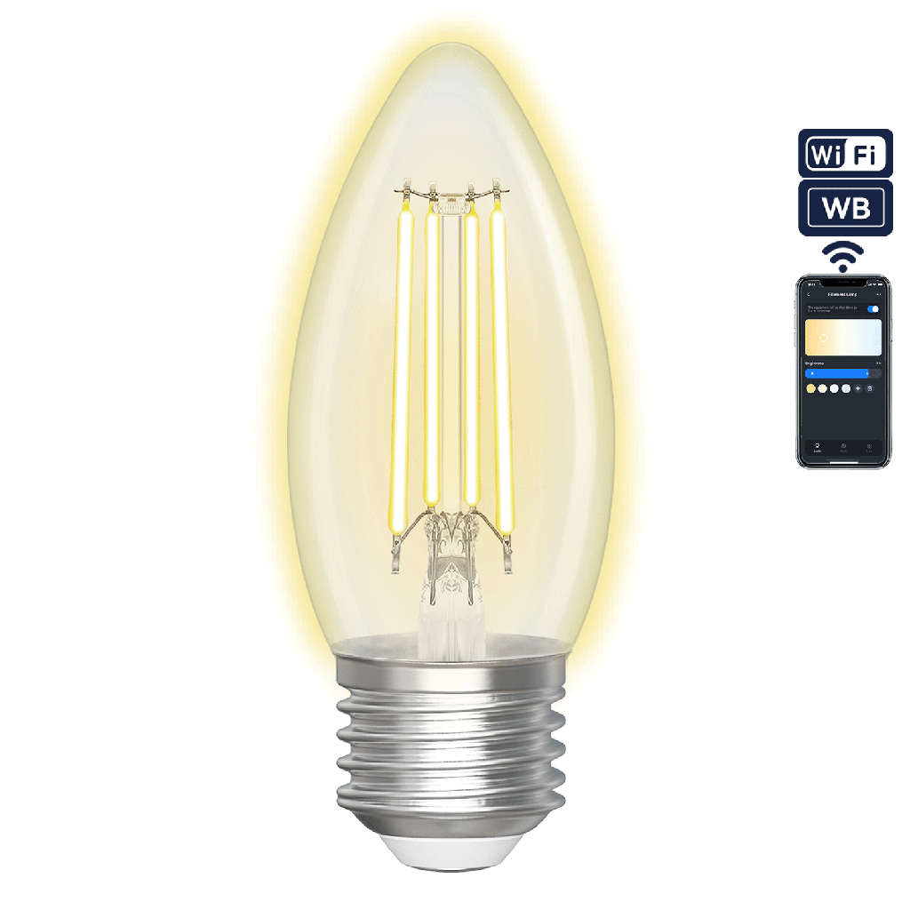[S10201BS2] WLAN WB Smart Glühbirne mit Glühfaden C35 E27 (Klar)
