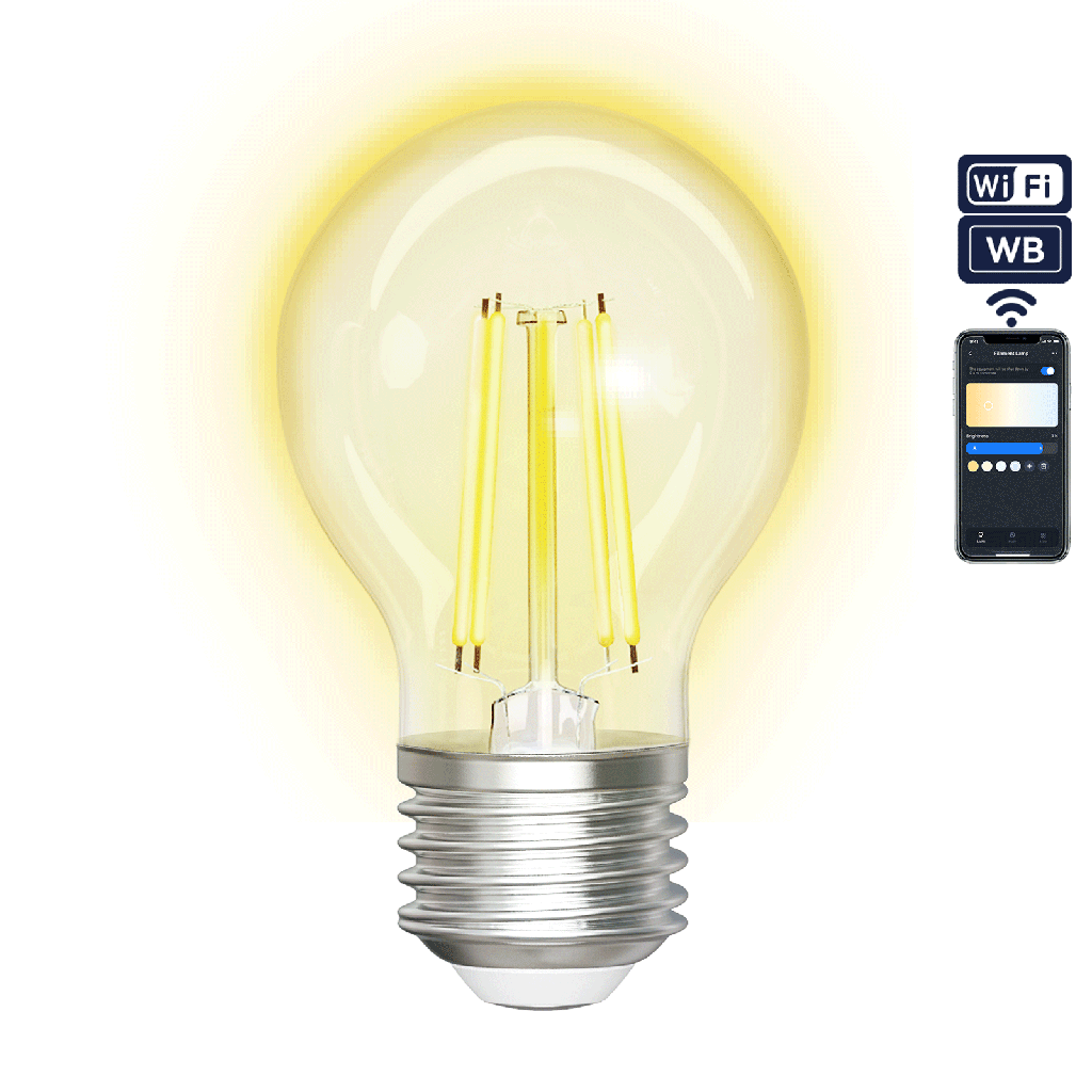WLAN WB Smart Glühbirne mit Glühfaden G45 E27 (Klar)