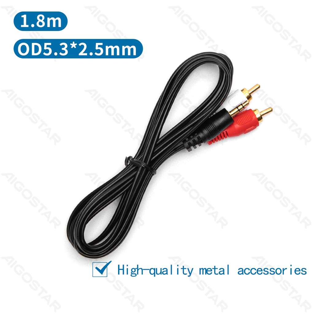 Aigostar Audiokabel 2x RCA 1.8m Zwart