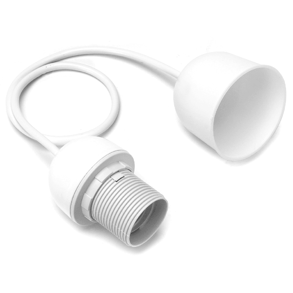 E27 Kunststof Lamphouder 2X0.75mm² 0.5M Wit