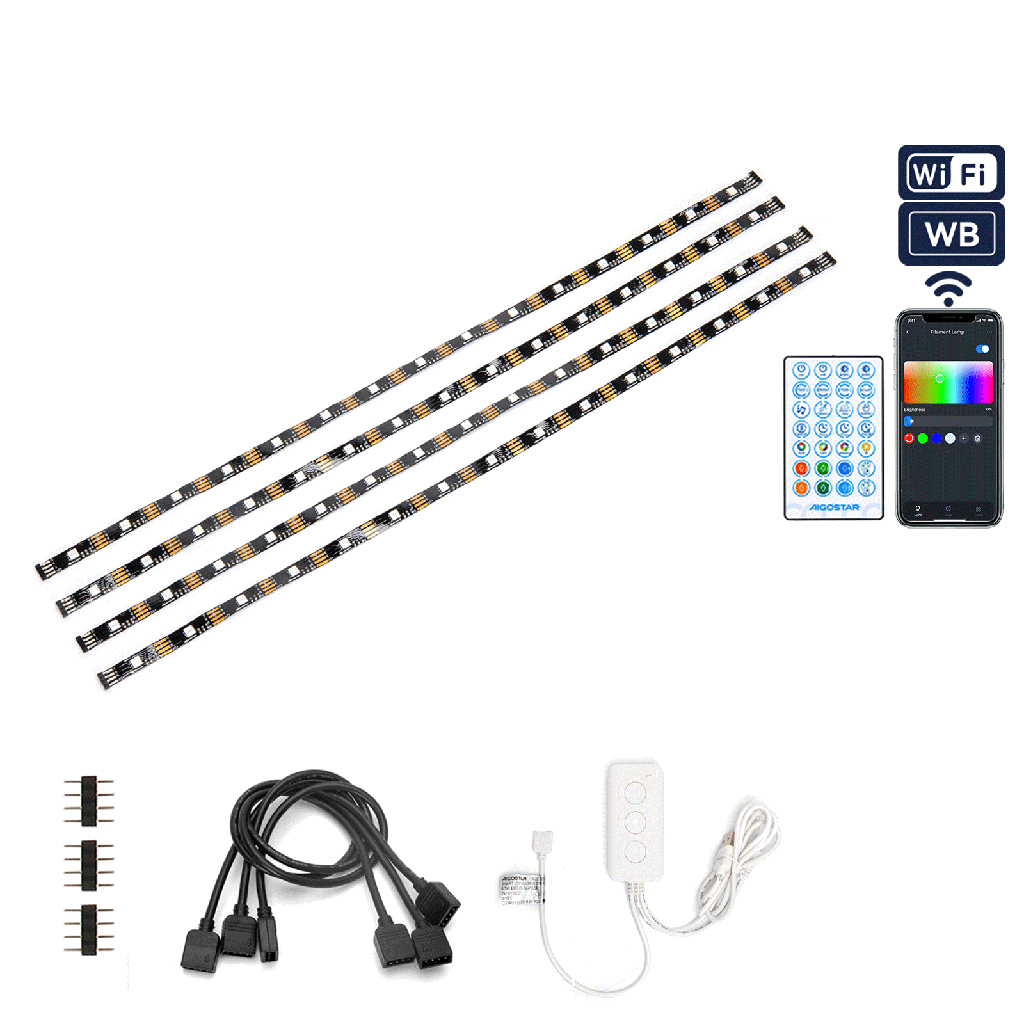 Bande lumineuse intelligente basse tension WiFi WB de 0.5m (4 unités)