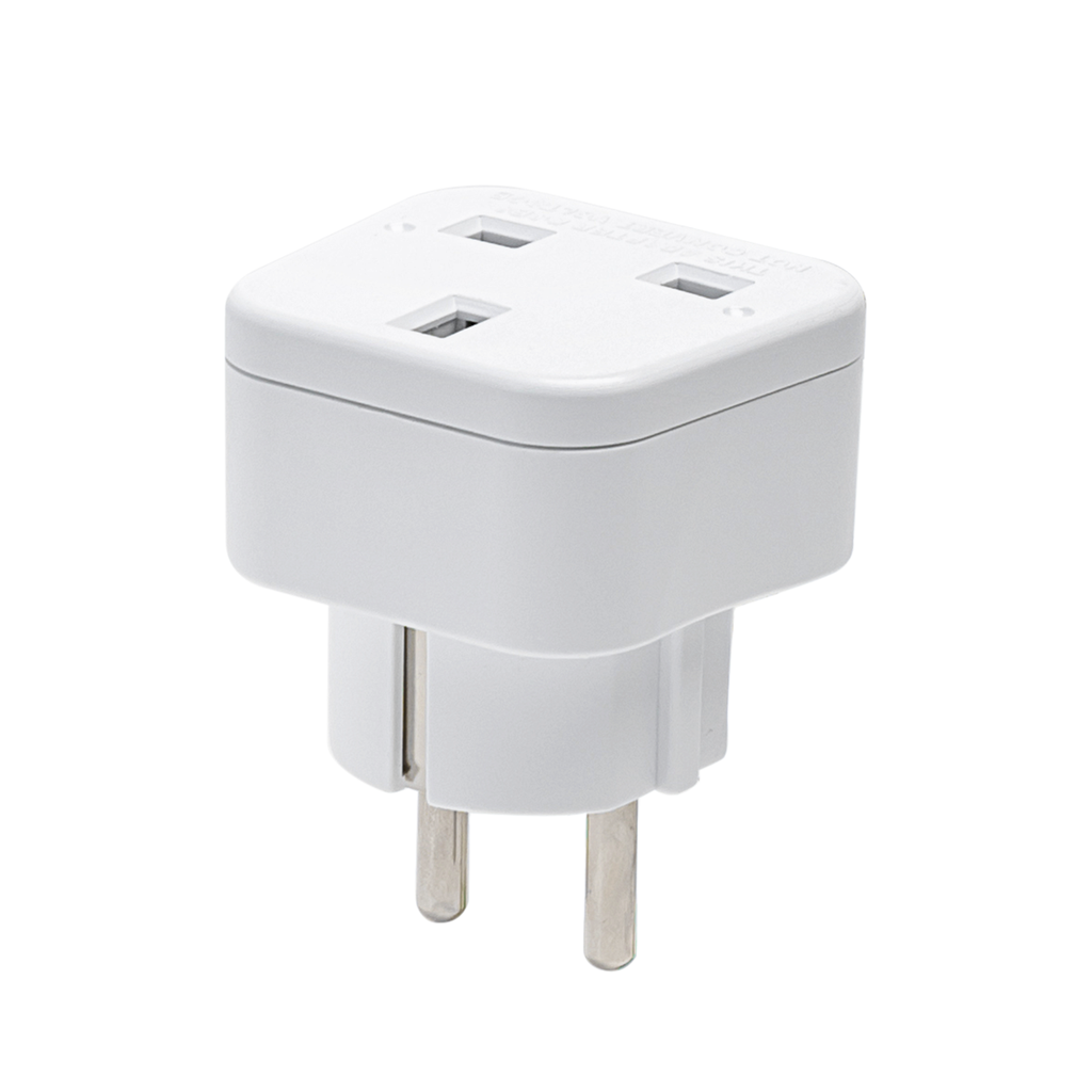 Adaptateur de Voyage UK à EU Blanc