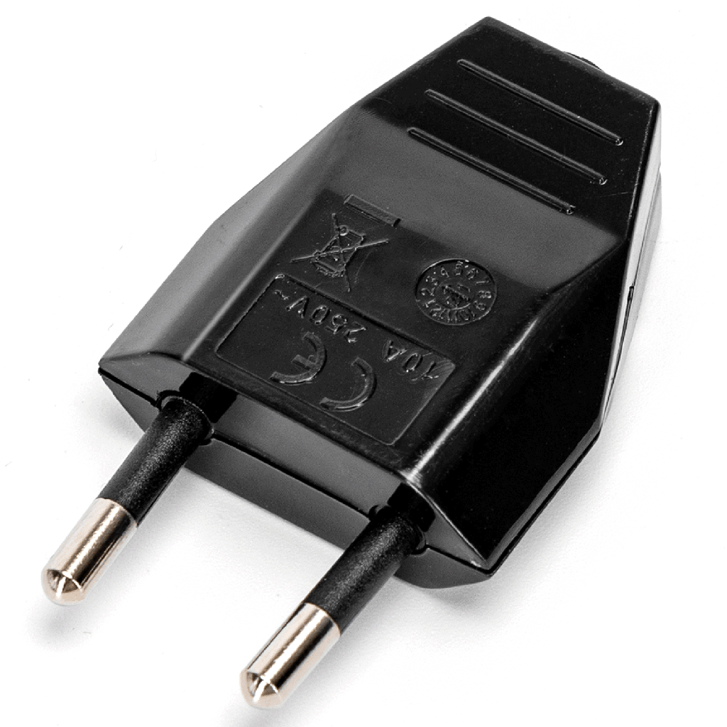 [B20103WWH] German Wirable Plug 10A  Black