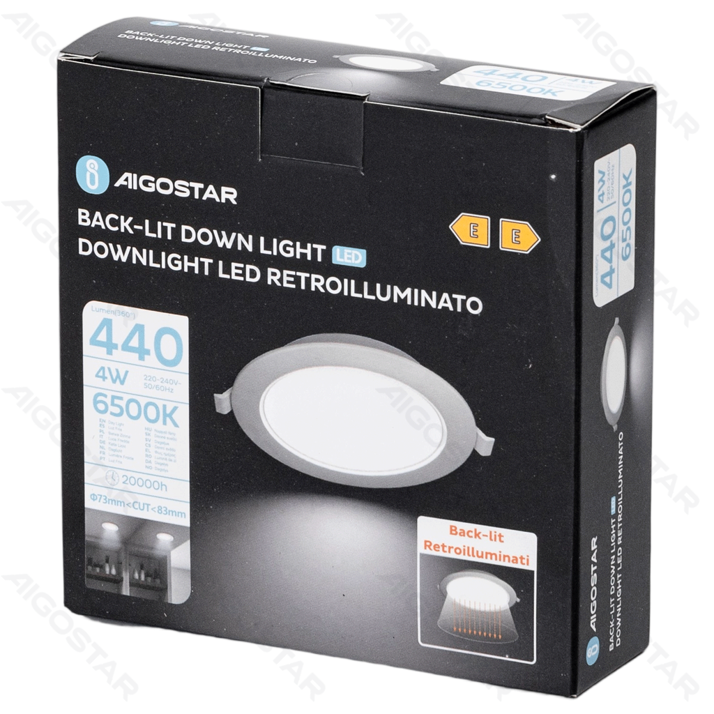 Aigostar E6 LED Inbouw Downlight Rond 4W Wit Licht