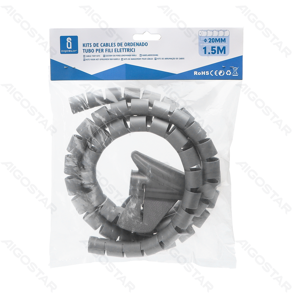 [B20104VUZ] Cable Tidy Kits 20mm*1.5M Gray