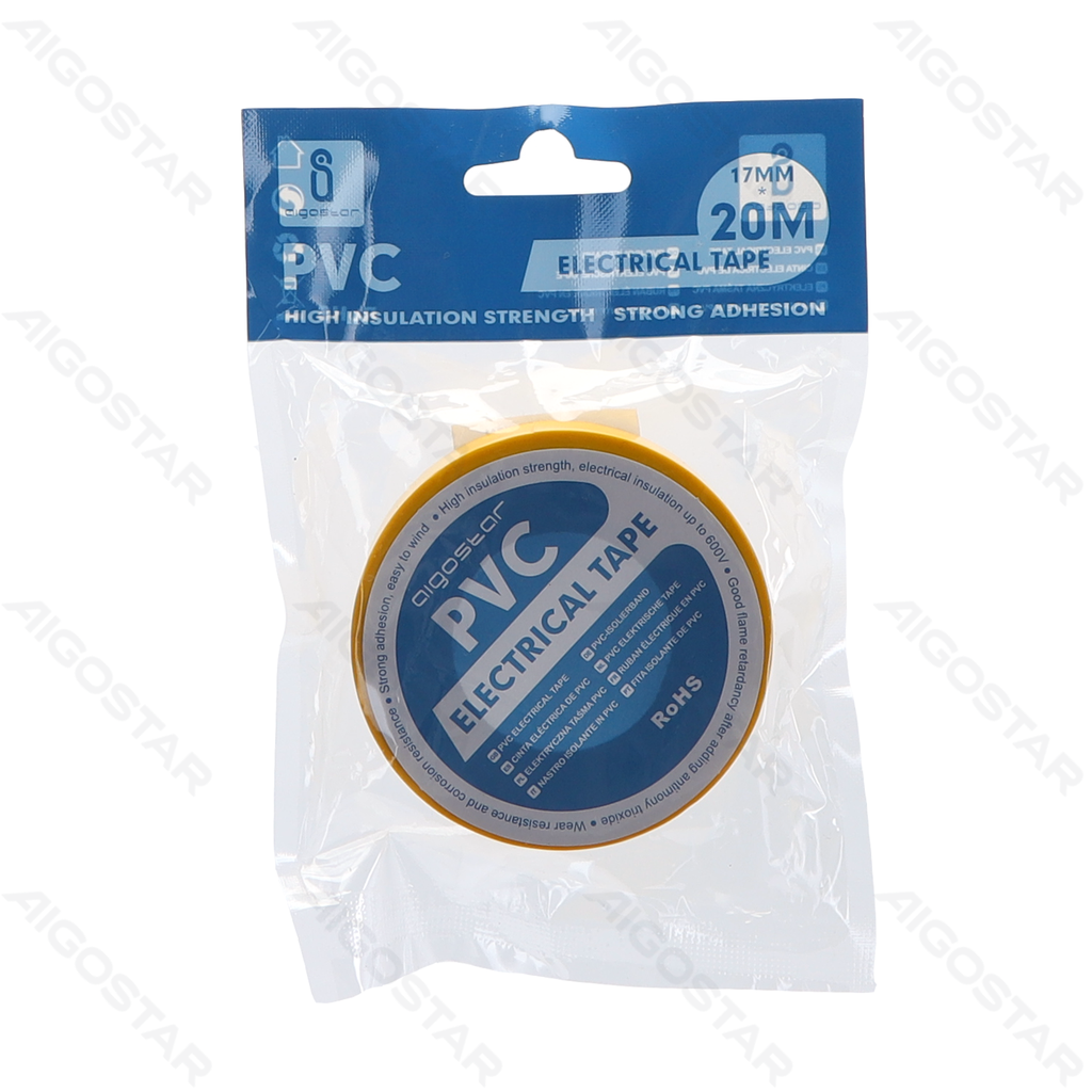Aigostar PVC isolatietape 0 13*17*20M geel