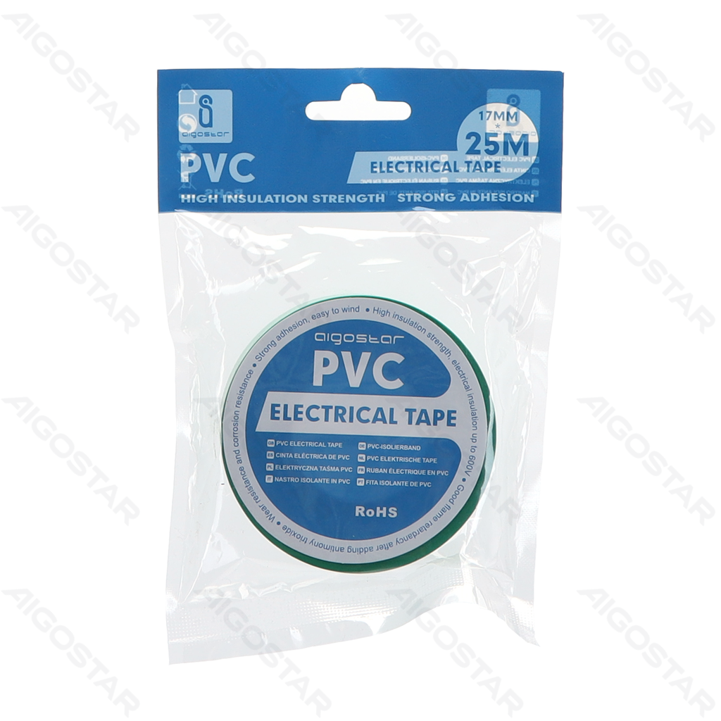 PVC isolatietape 0 13*17*25M groen