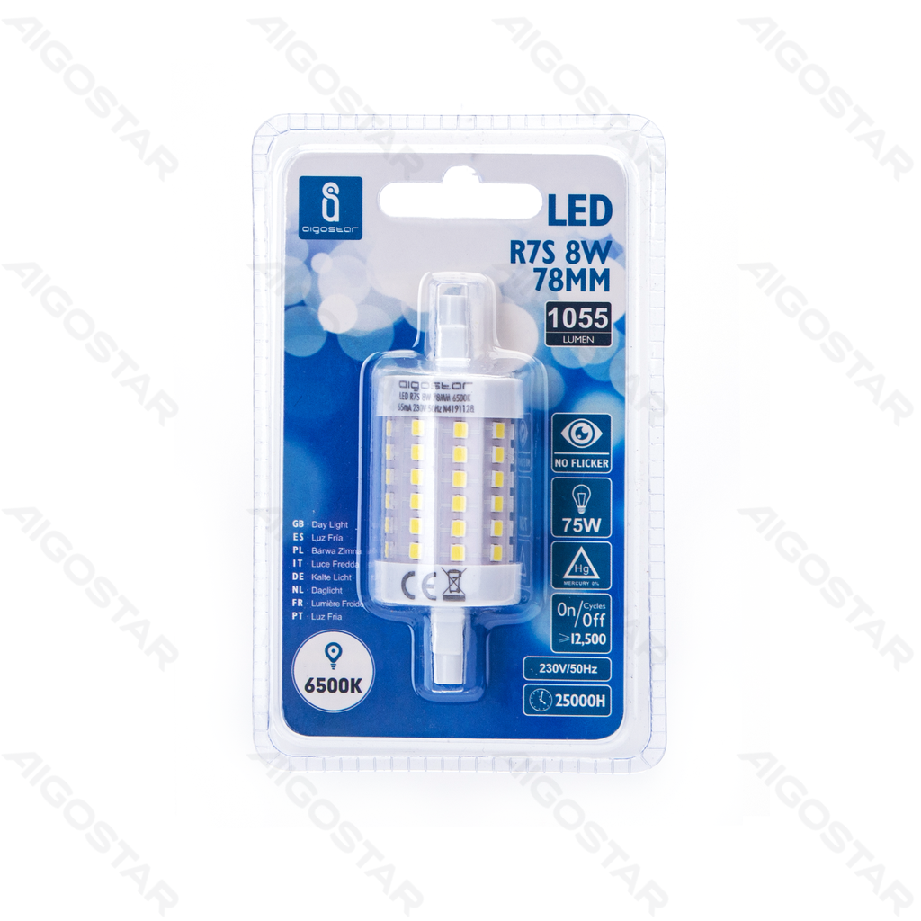 [B10110QTU] Aigostar LED Lampkralen R7S 8W