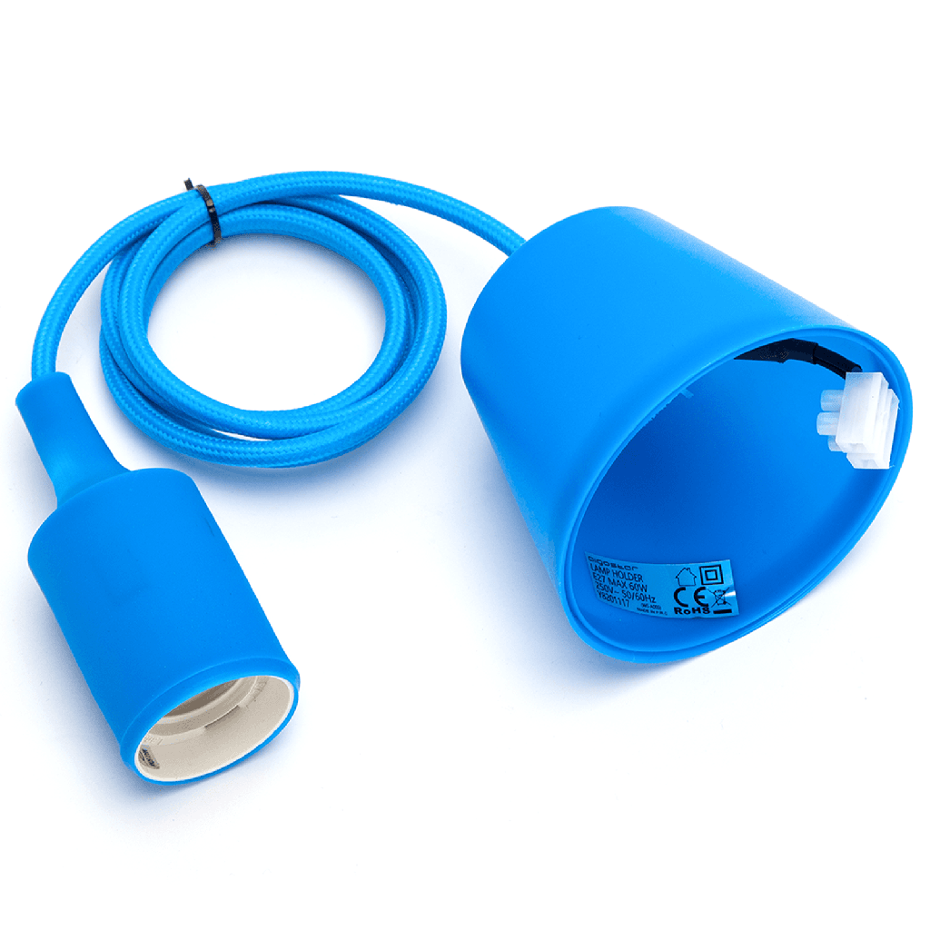 [B20102QOF] Douille E27 Plastique 2X0.75mm² 1M Bleu