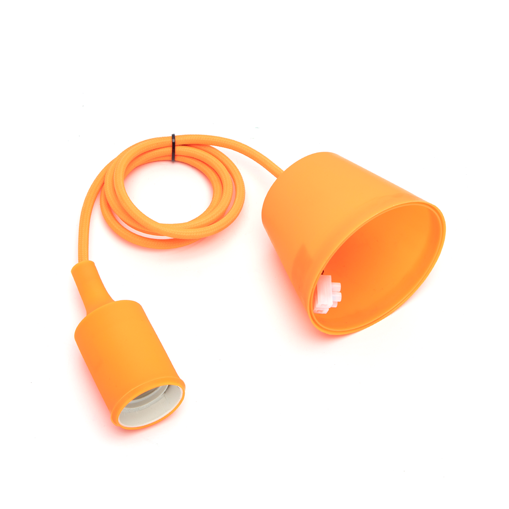 [B20102QOH] Aigostar E27 Kunststof Lamphouder 2X0.75mm² 1M Oranje