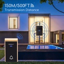 DC Wireless Doorbell Black & Golden