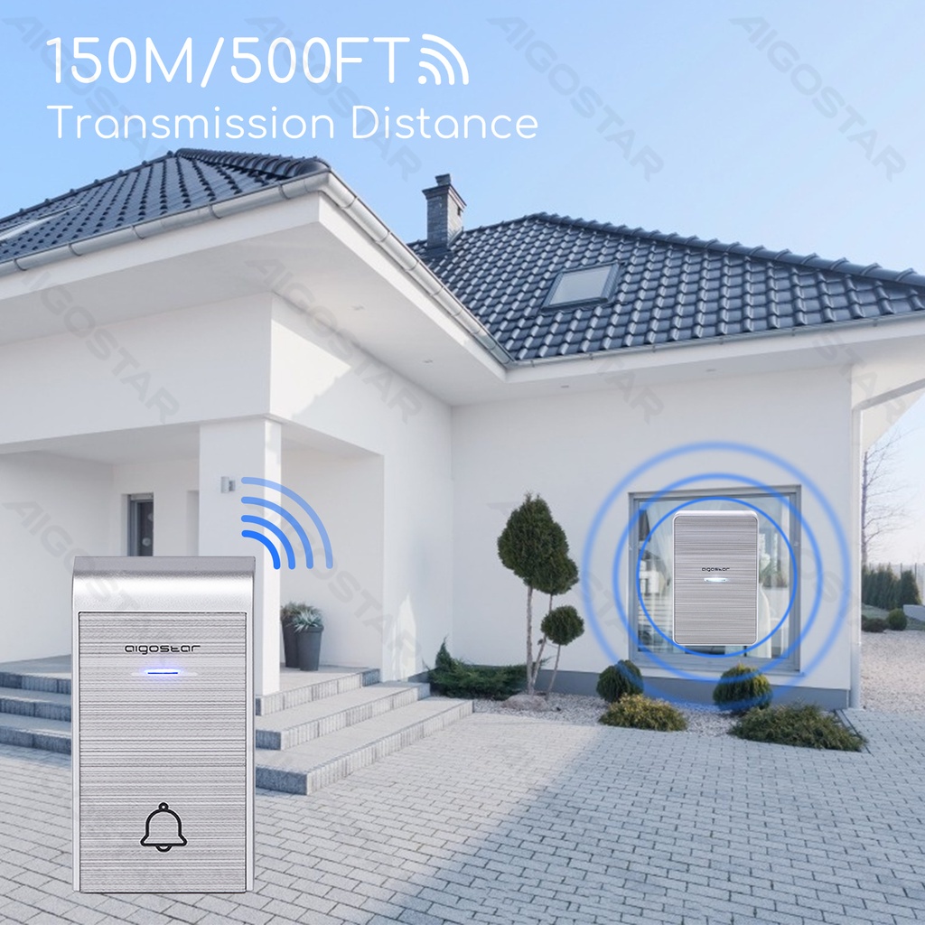 [B20105QFD] DC Wireless Doorbell Silver