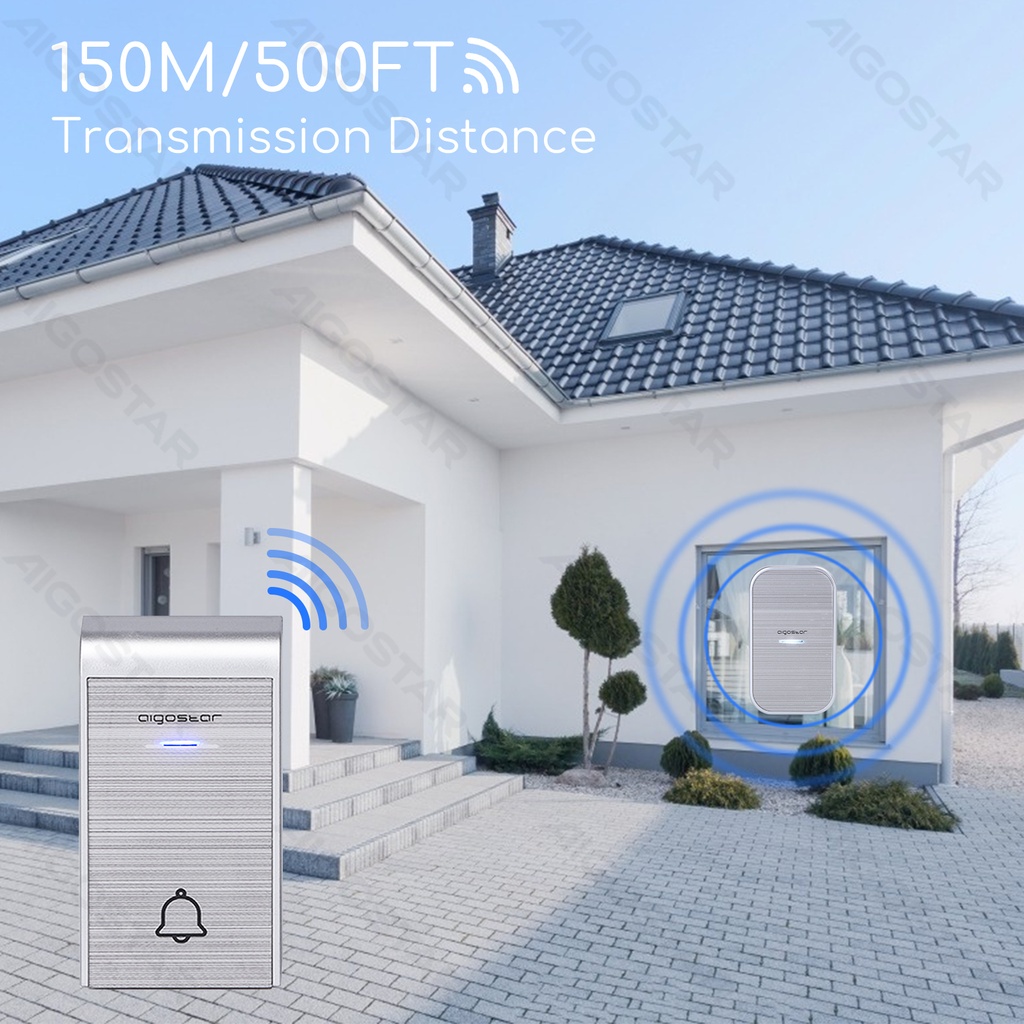 [B20105QEZ] AC Wireless Doorbell Silver