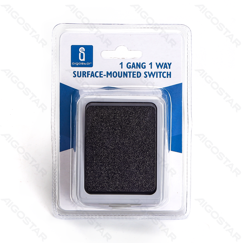 [B20101NRL] German Surface-Mounted One Gang One Way Switch Gray