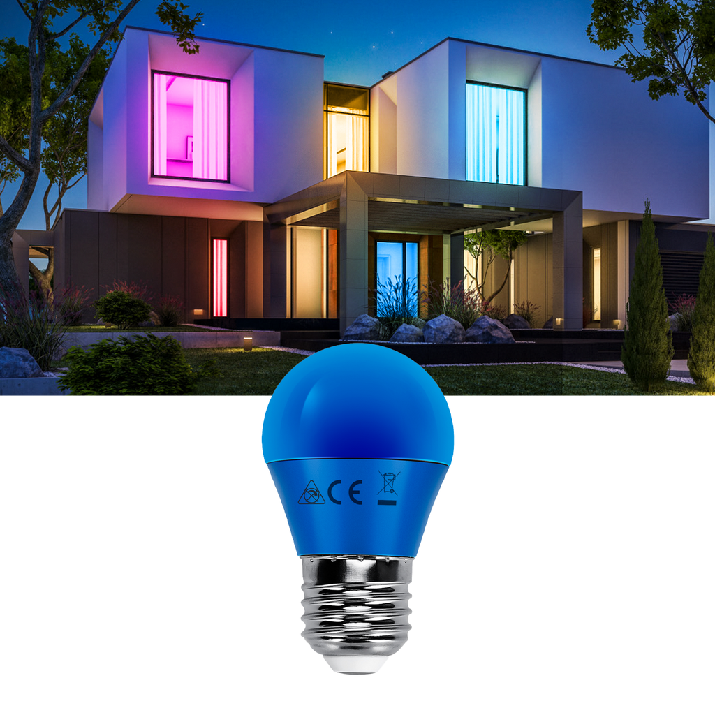 [B10105OGC] LED Bunte Glühbirne Blau G45 E27,4W