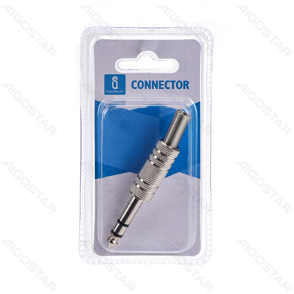 Audio/Video Connector 6.35 Male Silver