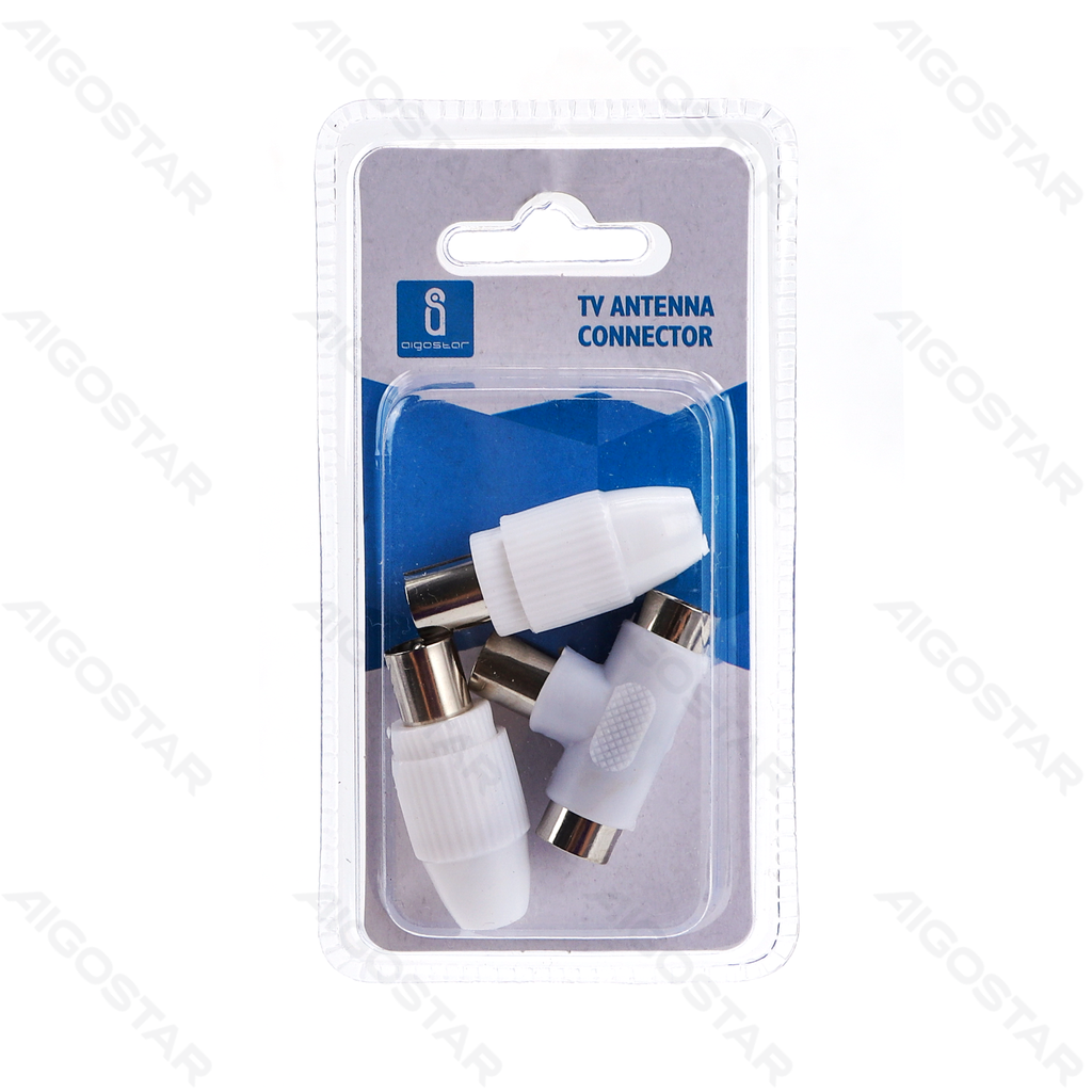 TV Antenne Connector TV pluggen & Vrouw naar Vrouw wit