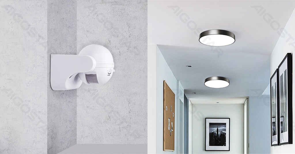 [B20105LUH] Détecteur de Mouvement Infrarouge Mural Blanc