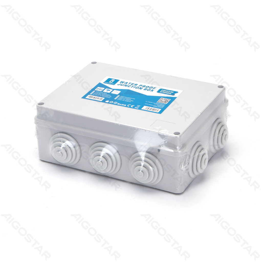 [B20104LQI] Waterproof Junction Box Square (Size:190*140*70mm) IP44 Gray