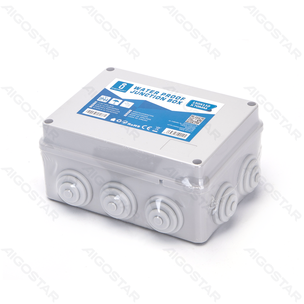 [B20104LQH] Wasserdichte Abzweigdose quadratisch (Größe:150*110*70mm) IP44 Grau