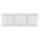 Flush-mounted wall switch socket, 1-gang 1-way*2 & 2-gang 2-way