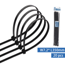 Nylon Kabelbinders (20st) W7.2*L350mm Zwart