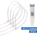 Nylon Kabelbinders (20st) W7.2*L350mm Wit