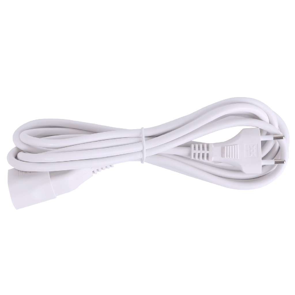 German Extension Cord 2X1.0mm² 3M White