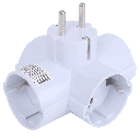 German 4-Way Adaptor 16A White