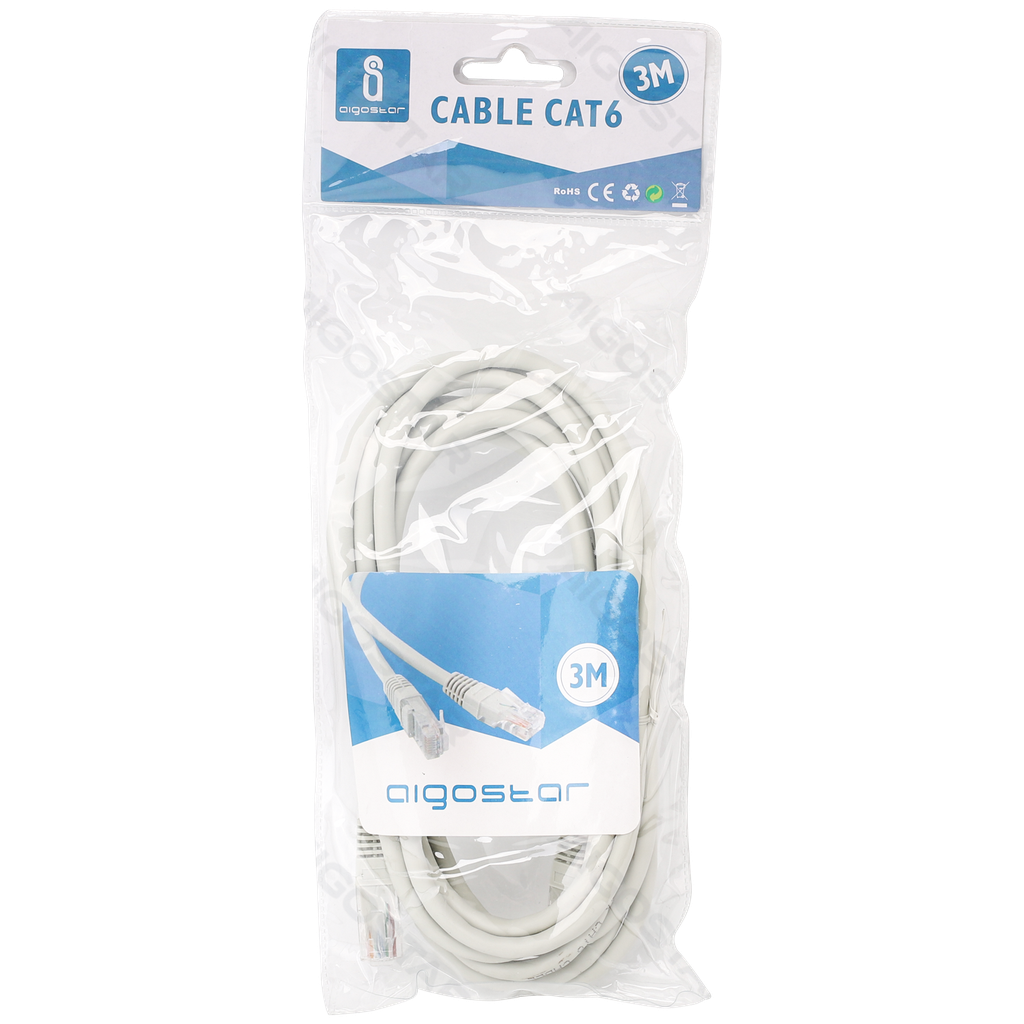 [B20104KGI] CAT6 Verbindungskabel 3m Grau